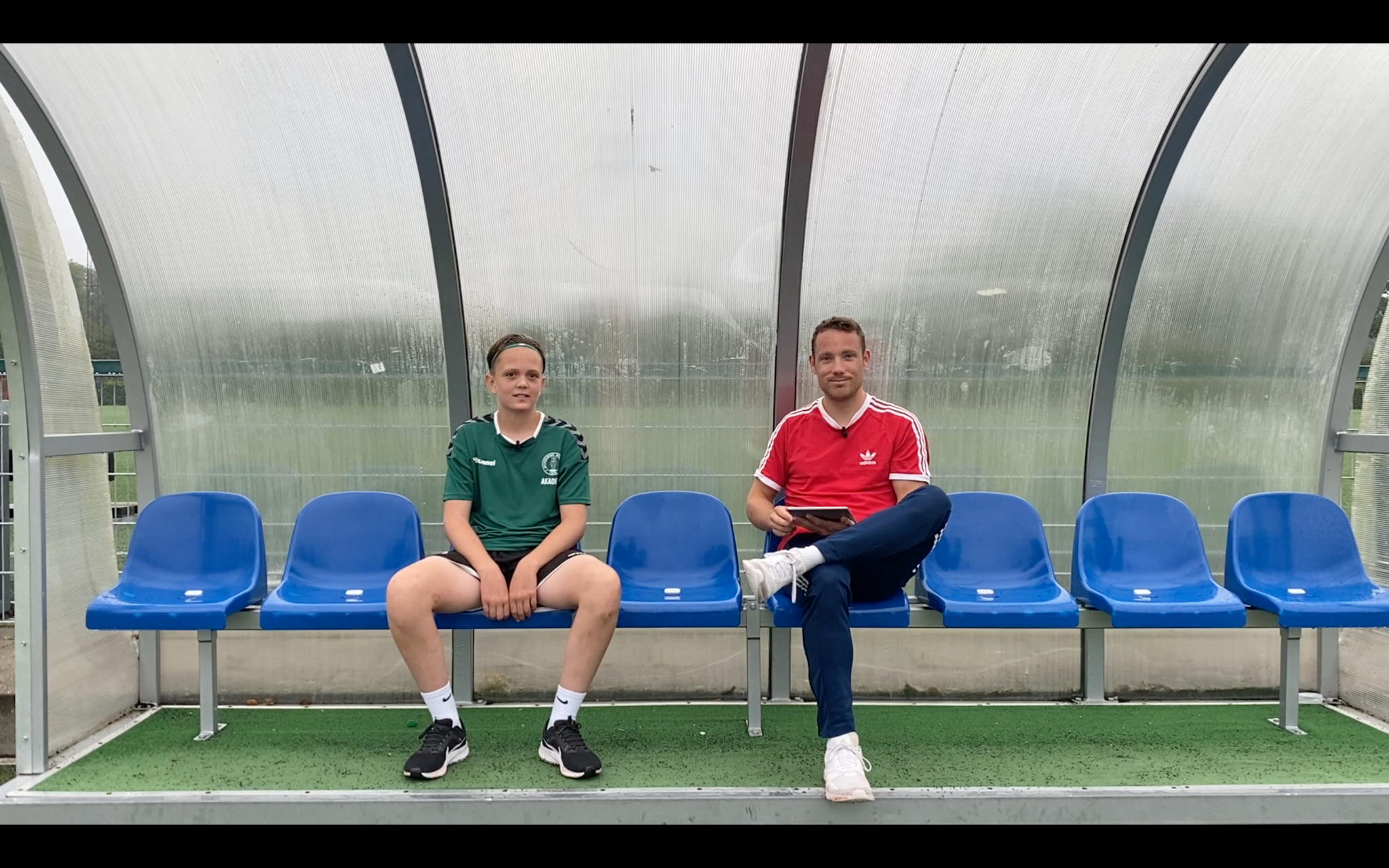 Interview med U12 fodboldspiller omkring Plussport